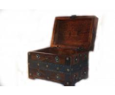 piccolo Medievale Scrigno tesoro, Cassapanca in legno antico