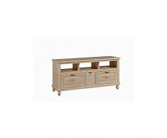 PORTA TV CASSAPANCA LEGNO AVORIO DIPINTO A MANO ANTICATO COUNTRY COLLECTION