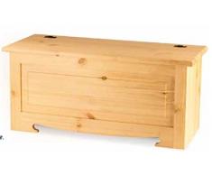 Bioecoshop Cassapanca In Legno di Pino Massello Bioeco IL NA Mis 100 x 41,5 Cm H 46 Cm Tinta Miele Made In Italy
