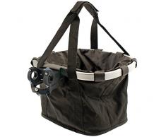 RMS Cestino bici in tessuto nero con sgancio rapido 34x27cm altezza 22 Bike basket black fabric quick release 34x27cm h22