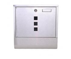 TecTake Cassetta per la posta postale con cilindro porta giornali in acciaio inox Verniciatura di protezione - vernice trasparente