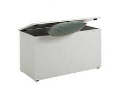 FMD Möbel 651-002 Jack 2 - Sgabello-cassapanca Hocki 2, 80 x 44,9 x 40 cm (L/A/P), colore: Bianco