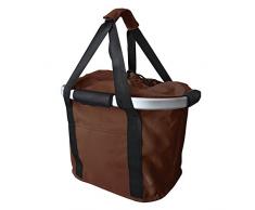 MV-TEK Cestino bici in tessuto marrone con sgancio rapido Bike basket brown quick relase
