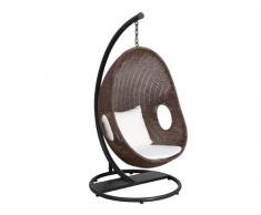 Siena Garden 672978 Riverside Fauteuil Suspendu Acier Noir/Brun/Beige