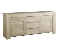 Parisot 0192ENFI Mathis Enfilade Buffet Bois Blanc 216 x 52,7 x 90 cm