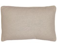 Soleil d'Ocre 547549 Panama Coussin Déco Brodé Coton Beige 50 x 30 cm