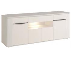 Parisot 0307E4P1 Ceram Enfilade Buffet Bois Blanc 201,2 x 52 x 84 cm