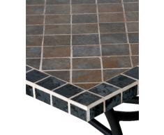 Siena Garden 431282 Ponza Table Acier/Céramique Antracite/Aspect Mosaïque 150 x 90 cm