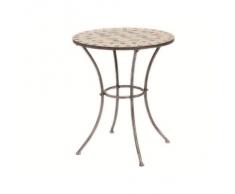 Siena Garden 247004 Fiore Table Acier Argent/Noir/Mosaïque 60 cm