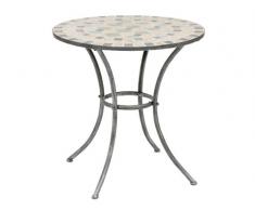 Siena Garden 247008 Fiore Table Acier Argent/Noir/Mosaïque 70 cm