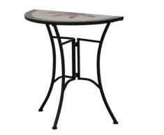 Siena Garden 875354 Stella Table d'Appoint Acier Noir/Aspect Mosaïque