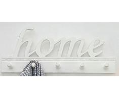 Porte-manteau mural «home» style shabby chic-bois design-blanc