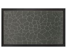 Tapis Déco Tapis dEntrée Galets Polypropylène/Cao Gris 75 x 45 cm