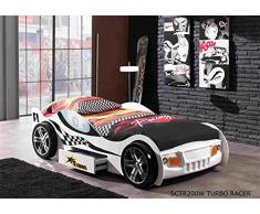 Smartbed - Lit Voiture Silverstone 3 Couleurs Smart Bed 90 X 200 Bs - Blanc - 01