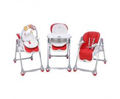 Brevi Chaise haute évolutive 2 en 1 b.fun - Rouge