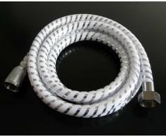 2m tuyau de douche tuyau de douche flexible de douche en blanc (2m-w)