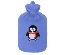 ELEPHANT Bouillotte Caoutchouc avec Housse 2 L -Modèle aléatoire