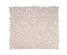 MSV 140895 Galets Tapis de Douche PVC Beige 53 x 53 x 0,1 cm