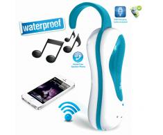 Pyle Haut-parleur de douche étanche Bluetooth avec microphone intégré et radio FM Violet