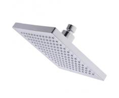 Timetop 7 Colors Changing LED Shower Head Sprinkler /Douche d'arroseuse de tête8" Square carré pommeau/La lumière change de couleur avec la température de l'eau automatiquement