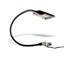 SO-TECH® Lampe liseuse flexible "Luminoso" LED Lampe de chevet DEL Lampe pour lire LED Lampe de lecture noir SANS fiche d'alimentation