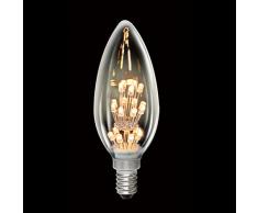 Carbone rustika ampoule bougie lED 10 w = 1 w e14 blanc chaud 2700 k deco ampoule a