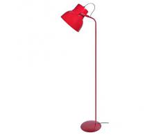 Tosel 95065 Cloche Lampadaire Liseuse Acier Rouge 29 x 29 x 150 cm