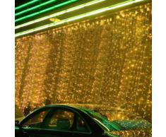 iDream - 1000 LEDs Guirlande Rideau lumineux 10m * 3m de 8 modes differents - pour la decoration intérieur / extérieur comme hotel marriage cérémonie soirée fête etc. - IP44, pour utilisation intérieur seulement (Blanc chaud)
