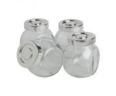 IKEA RAJTAN - Pot à épices, verre, couleur aluminium / 4 pièces - 15 cl