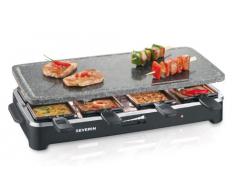 Severin - 2343 - Raclette - 1500 W - 8 poêlons - pierre de cuisson - noir