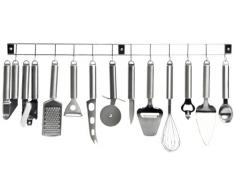 Kitchen Artist MEN110 Barre 12 Ustensiles de Cuisine en Inox