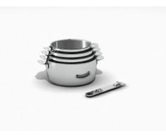 Kitchen Fun by beka 12566964 Move On Série de 4 Casseroles + 1 manche amovible en acier inoxydable 14/20 cm