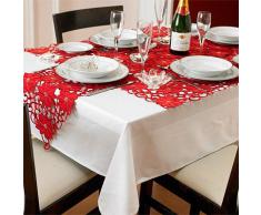 Riva Paoletti Napperon Scroll Poinsettia - rouge - 83 x 83 cm