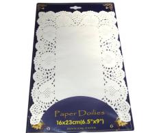 parquet de 20 napperon de table en papier RECTANGULAIRE 16 X 23 cm serviette