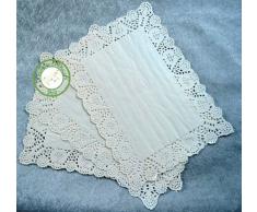 napperon papier dentelle blanc pour gateau 16x23cm (6,5"x9") lot de 20 pièces/paquet