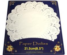 parquet de 20 napperon de table en papier RONDE diamètre 21,5 cm serviette
