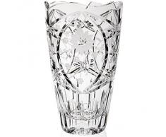 Vase, Vase en cristal, collection "JAPAN" 25 cm, transparent, faite à la main, cristal, style moderne (GERMAN CRYSTAL powered by CRISTALICA)