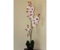 Plantes artificielles - Orchidée artificielle, hauteur 95 cm - Coloris blanc