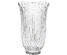 Vase, vase en cristal, collection "CUBA", 23 cm, fait à main, transparent, cristal, style moderne (GERMAN CRYSTAL powered by CRISTALICA)