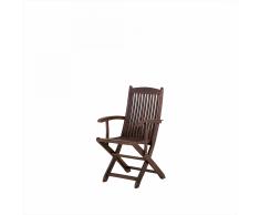 Sedia da giardino in legno con poggiabraccia - MAUI