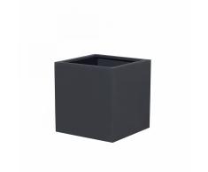 Vaso da fiori nero a forma di cubo - 30x30x30cm - MELAR