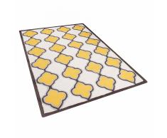 Tappeto rettangolare giallo beige - Tappeto moderno di design - 160x230cm - TIRE