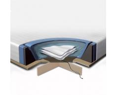 Set per letto ad acqua - Materasso ad acqua 160x200cm - 2 riscaldamenti - Coprimaterasso - Struttura in schiuma - Piatt