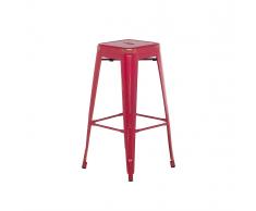 Sgabello da bar in metallo rosso dorato - Sgabello design da cucina - 76cm - CABRILLO