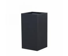 Vaso da fiori nero opaco da esterno - 30x30x60cm - WENER
