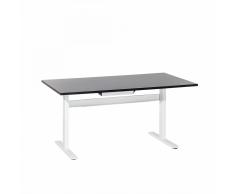 Tavolo scrivania nero-bianco motorizzato regolabile in altezza - 160x80cm - LIFT