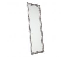 Specchio moderno da parete con cornice in color argento antiquato - 50x140cm - BELLAC