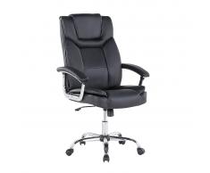 Sedia da ufficio in ecopelle nera - Sedia da gaming - ADVANCE