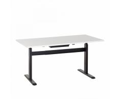 Tavolo scrivania bianco-nero motorizzato regolabile in altezza - 160x80cm - LIFT