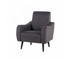 Poltrona grigio scuro – soggiorno – in tessuto – design - BANGOR